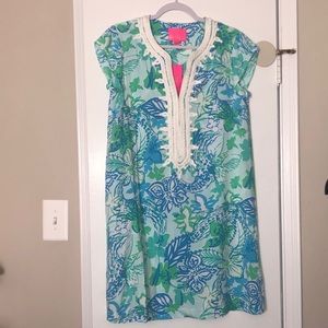 Nadia Tunic Dress in Whisper Blue
